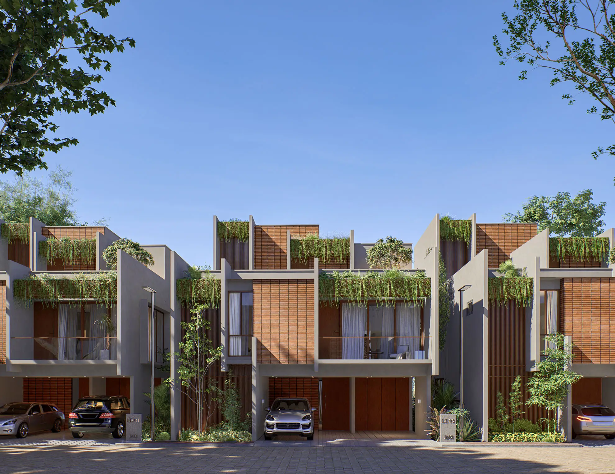 Facade of 4 BHK villa in Bangalore