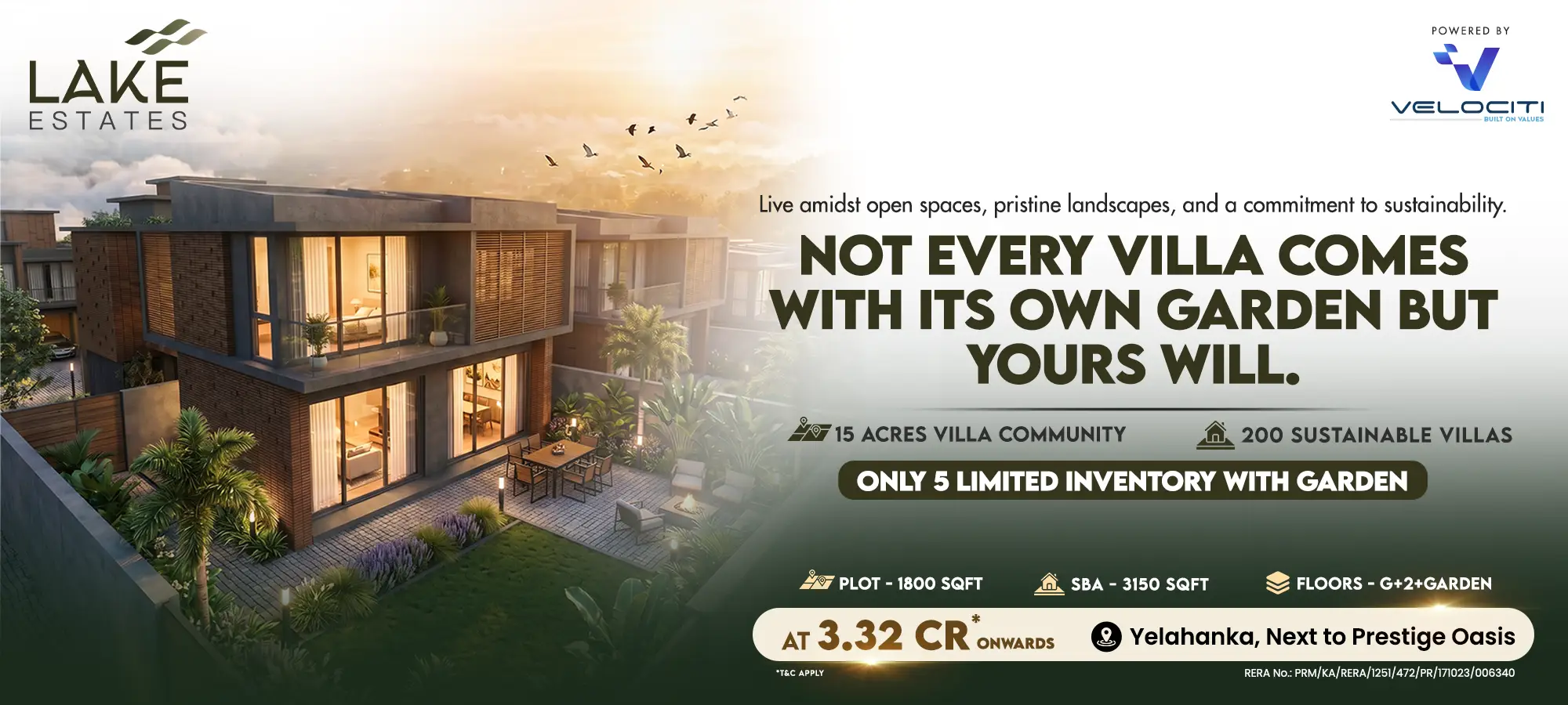Luxury 4 BHK villa in Bangalore - Lake Estate